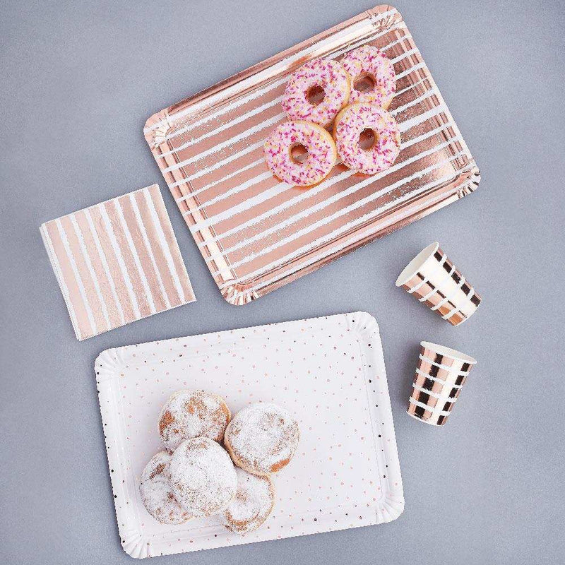 Rose Gold Paper Trays (x4) General Party