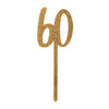 Gold Glitter Acrylic 60 Cake Topper Milestone