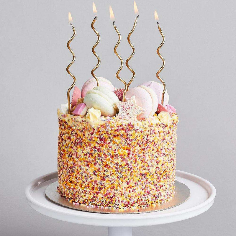 Gold Curly Candles (x12) General Party
