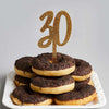 Gold Glitter Acrylic '30' Cake Topper Milestone