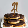 Gold Glitter Acrylic '21' Cake Topper Milestone