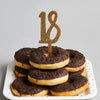 Gold Glitter Acrylic '18' Cake Topper Milestone