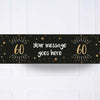 Black & Gold 60th Birthday Personalised Party Banner No None Personalised Banner
