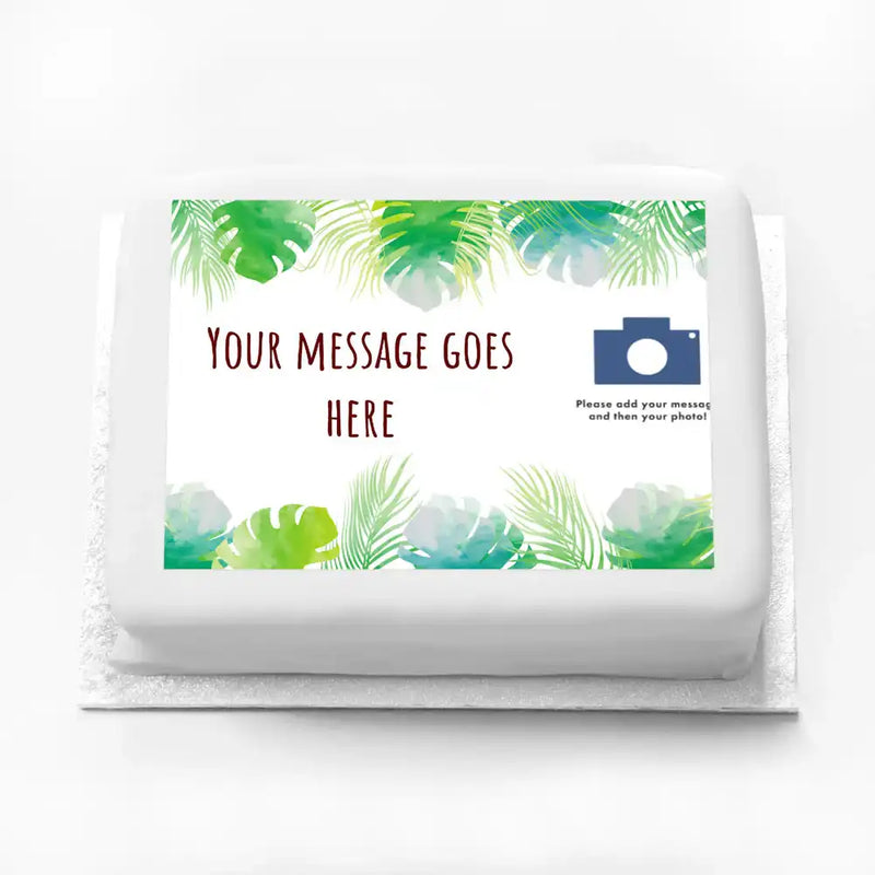 Personalised Photo Cake - Botanical Yes Personalised Cake