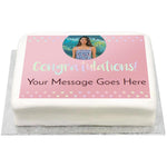 Personalised Photo Cake - Congratulations Iridescent