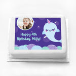 Personalised Photo Cake - Narwhal