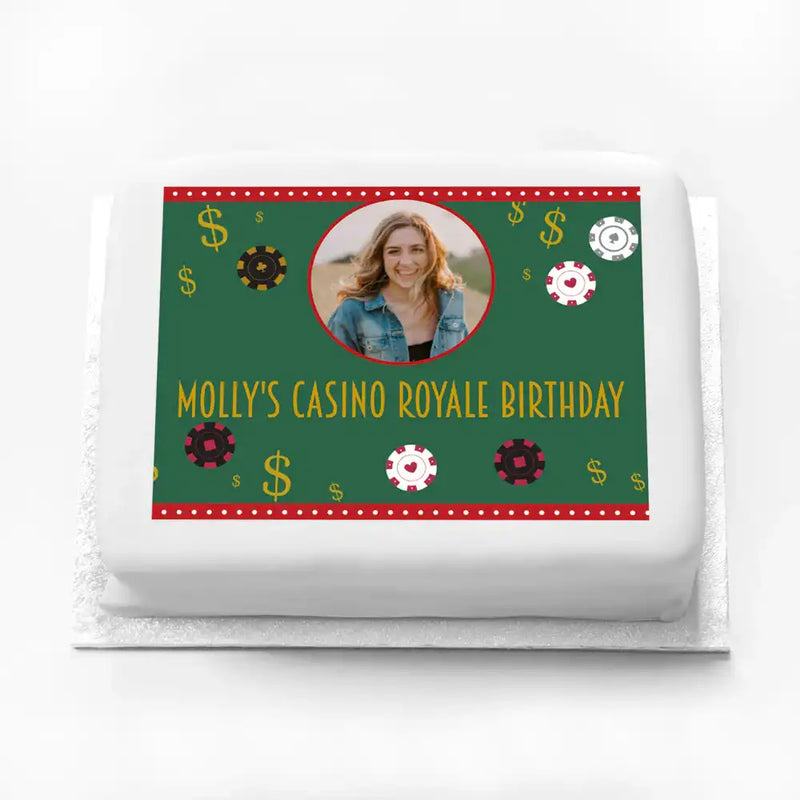 Personalised Photo Cake - Casino Personalised Cake