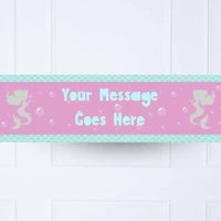 Mermaid Shine Personalised Party Banner No Personalised Banner