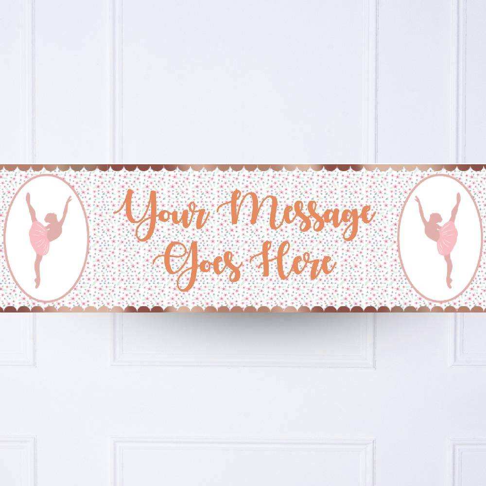 Ballet Personalised Party Banner No Personalised Banner