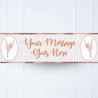 Ballet 1st Birthday Personalised Party Banner No Personalised Banner