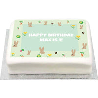 Personalised Photo Cake - Little Bunnies No Personalised Cake