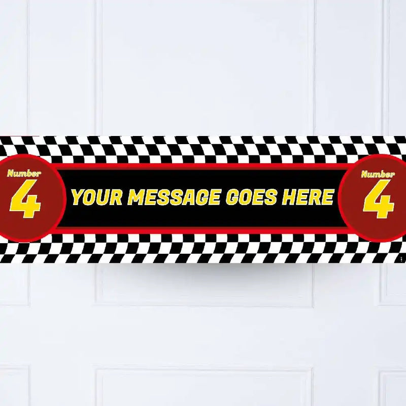 Party Racer Personalised Party Banner No Personalised Banner