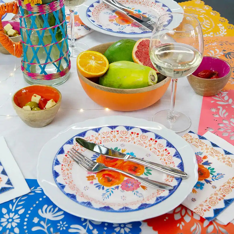 Boho Spice Floral Plates (x12) Summer