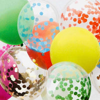 Birthday Brights Rainbow - Confetti Balloons (x12) General Party