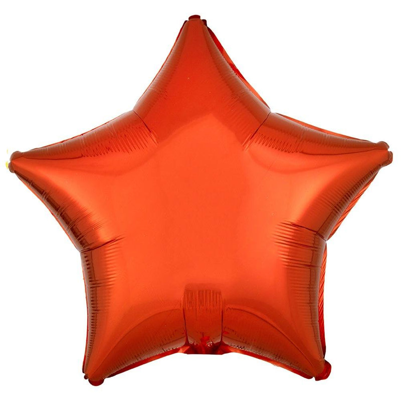 Star Foil Balloon - Metallic Orange