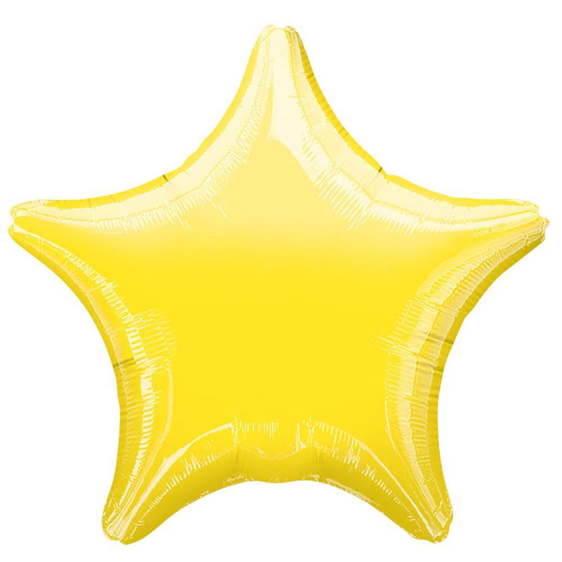 Star Foil Balloon - Metallic Yellow