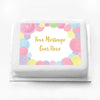Personalised Photo Cake - Pastel Circles Message Only Large (up to 20 small portions) Personalised Cake