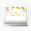 Personalised Photo Cake - Metallics Confetti Message Only Large (up to 20 small portions) Personalised Cake