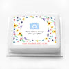 Personalised Photo Cake - Fancy Floral Personalised Cake