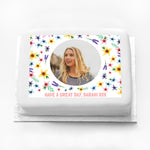 Personalised Photo Cake - Fancy Floral