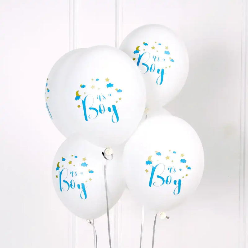 'It's a Boy' Latex Balloons (x6) Baby Shower