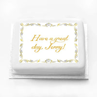 Personalised Photo Cake - Metallics Frame Personalised Cake