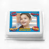 Personalised Photo Cake - Super Hero Slogan Personalised Cake