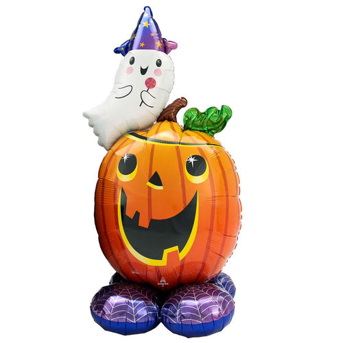 AirLoonz Pumpkin & Ghost Standing Balloon