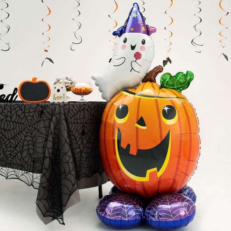 AirLoonz Pumpkin & Ghost Standing Balloon