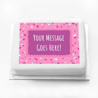 Personalised Photo Cake - Hearts & Stars No Personalised Cake