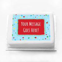 Personalised Photo Cake - Spots & Stars Message Only Personalised Cake