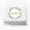 Personalised Photo Cake - Botanical Leaf Message Only Personalised Cake