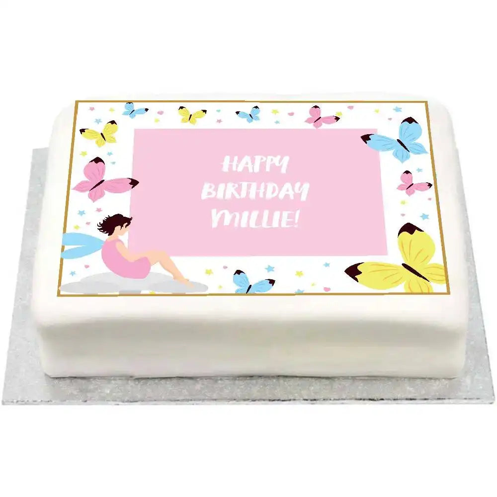 Personalised Photo Cake - Fairies No Personalised Cake