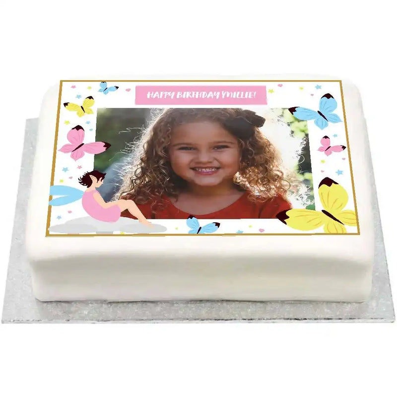 Personalised Photo Cake - Fairies Yes Personalised Cake