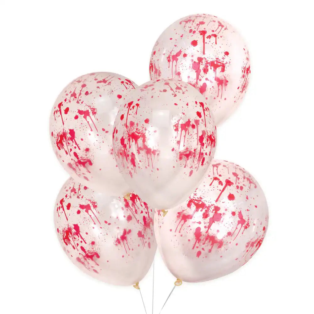 Blood Print Halloween Party Balloons (x5) Halloween 2024