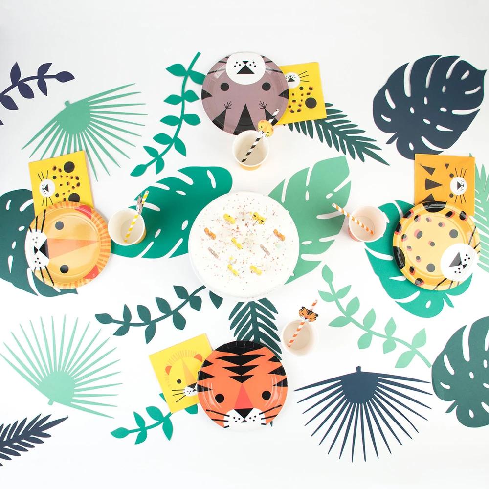 Mini Jungle Cats Paper Plates (x8) Animal & Jungle