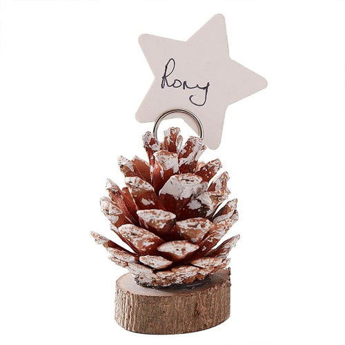 Pine Cone Christmas Place Card Holders (x6)