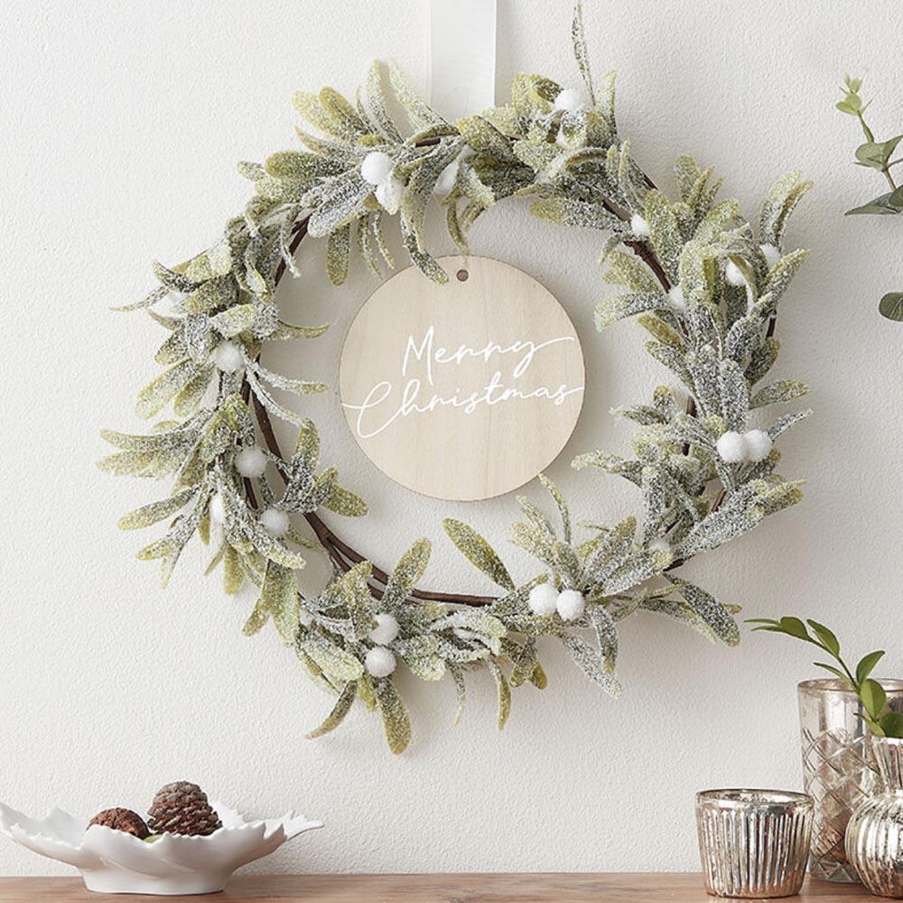 Mistletoe Merry Christmas Door Wreath Christmas 2024