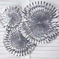 Decorative Rosettes Silver (x3) General Party