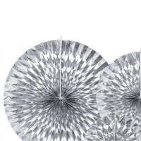 Decorative Rosettes Silver (x3) General Party