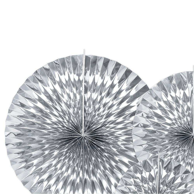 Decorative Rosettes Silver (x3) General Party