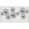 Decorative Rosettes Silver (x3) General Party