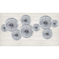 Decorative Rosettes Silver (x3) General Party