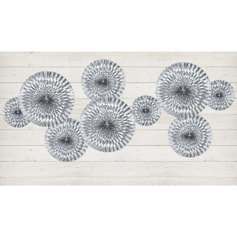 Decorative Rosettes Silver (x3) General Party