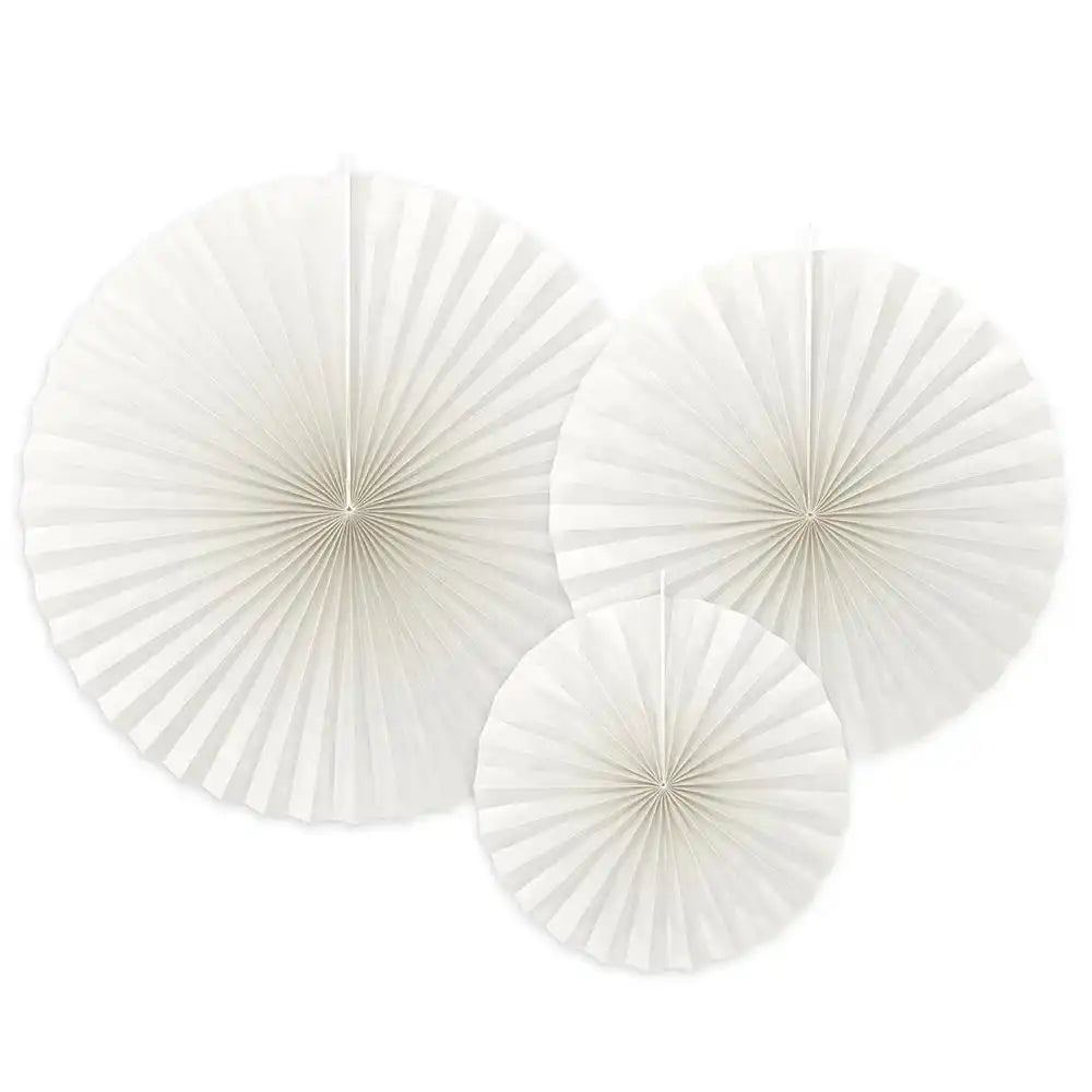Decorative Rosettes White (x3) General Party