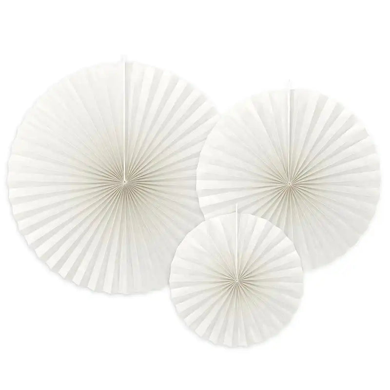 Decorative Rosettes White (x3) General Party