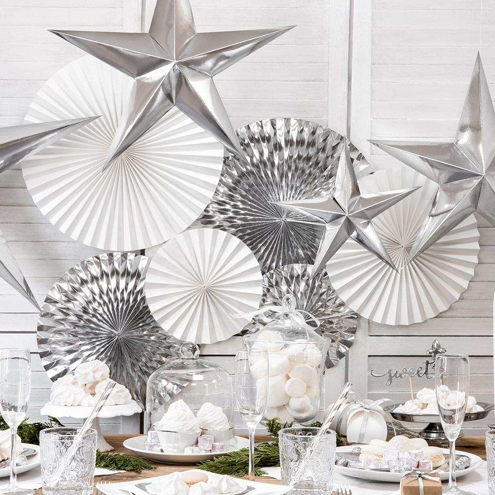 Decorative Rosettes White (x3) General Party