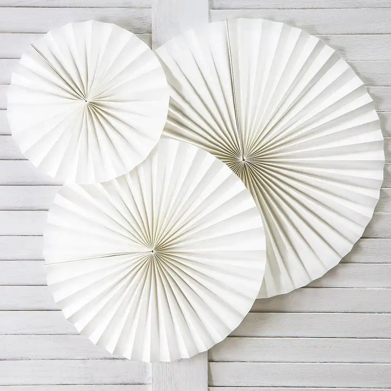 Decorative Rosettes White (x3) General Party