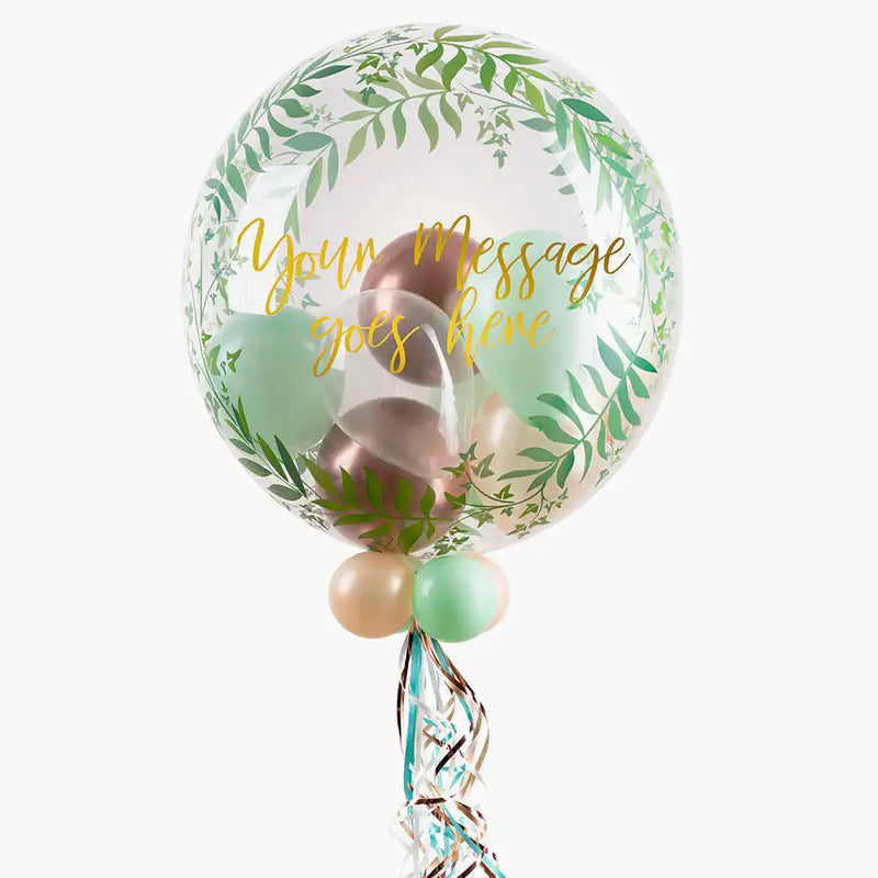 Personalised Bubble Balloon in a Box - Rose Garden Personalised Balloons