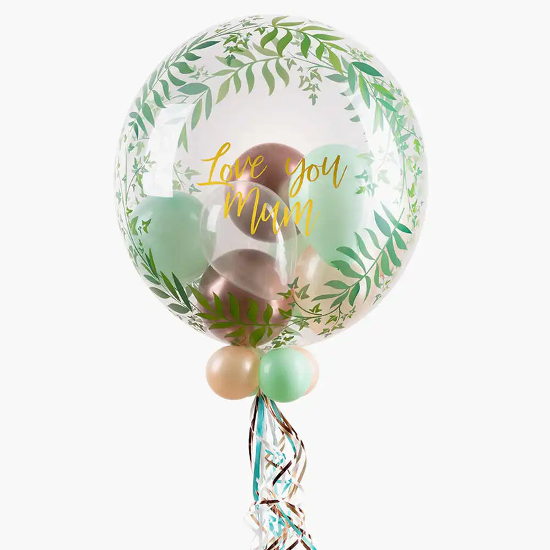 Personalised Bubble Balloon in a Box - Rose Garden Personalised Balloons